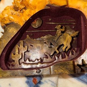 South Western Cowboy table art work puzzle box